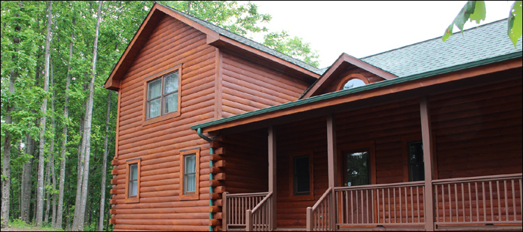 Log Home Staining in Gambier, Ohio